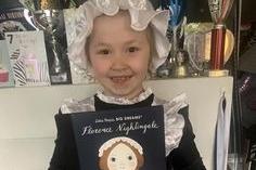 Amy Marsh shared a photo of her daughter, Marnie, as Florence Nightingale.