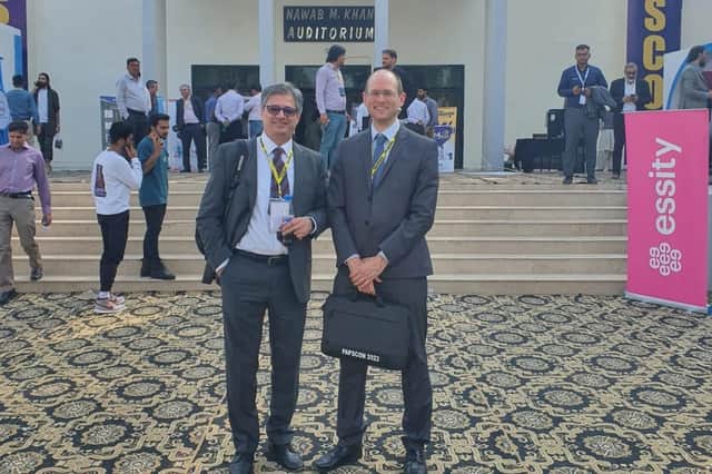 Mr Umair Anwar and Dr Brendan Sloan at the Pakistan Association of Plastic Surgery annual conference in Bahawalpur, Pakistan.