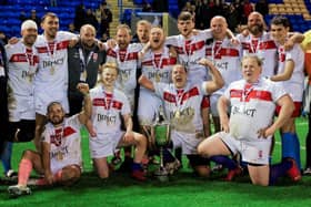 The England team triumphed at the Disability Rugby World Cup.