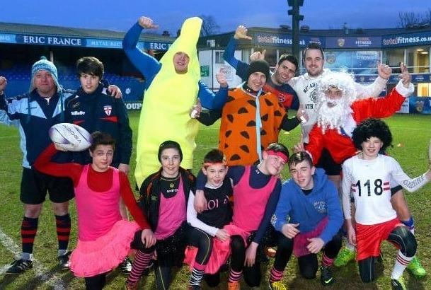 A fancy dress touch rugby league tournament for Comic Relief at the Wakefield Wildcats stadium in 2013.