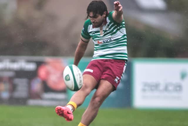 Hali Joannou has a kick at goal for Sandal. Picture: Simon Hall