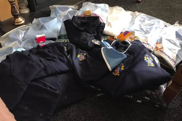 All pupils from infants to high school children can receive free uniform from the uniform bank.