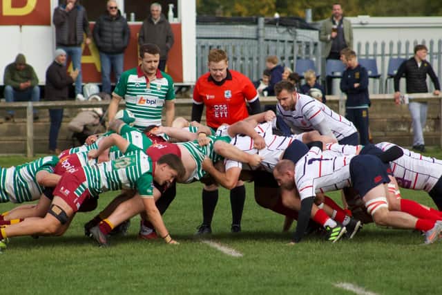 The Sandal and Northern packs prepare for a scrum. Pic: Meg Lindenmayer