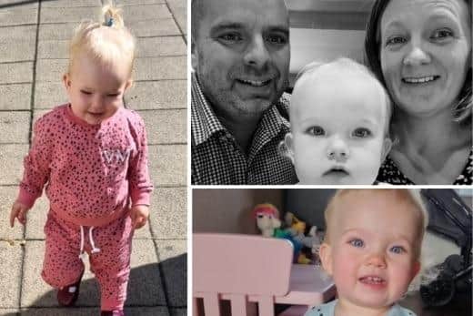 Little Violet Morley may only be 16-months-old but she is already, quite literally, taking steps to help others.