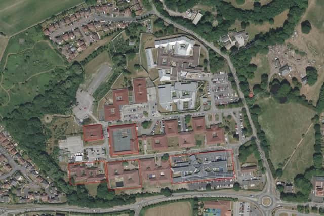 Plans to install more than 600 solar panels on buildings at Fieldhead Hospital in Wakefield have been approved. Image: Lynx Sustainable Solutions.