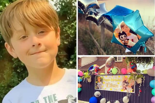 Tomorrow (Saturday), on what would have been Ethan’s 13th birthday, his family and friends will gather at Sandal Castle and “send balloons to heaven” in his memory.