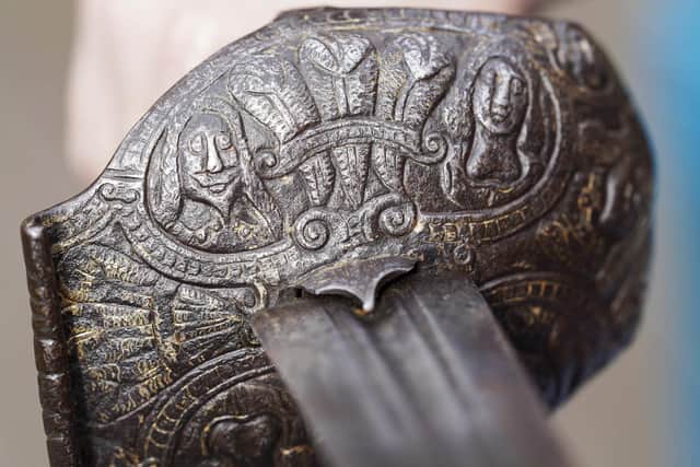 Detail on the sword