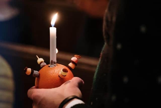 The Christingle service at Wakefield Cathedral
