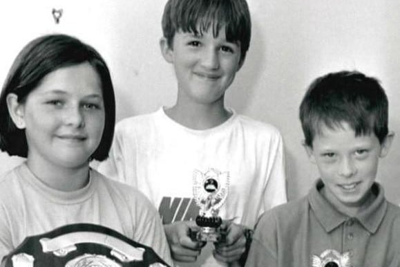 Wrenthorpe Primary School winning quiz team,1995.