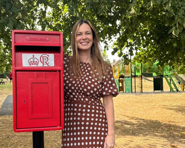 The postbox on The Green, Woolley, has been replaced five months after the old one was stolen following intervention from Ossett and Denby Dale MP Jade Botterill. Image: Jade Botterill.
