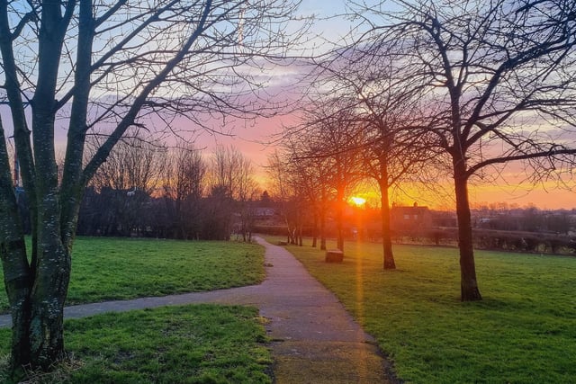 Sue Billcliffe shared this lovely photo of the sunrise over a Ryhill park.