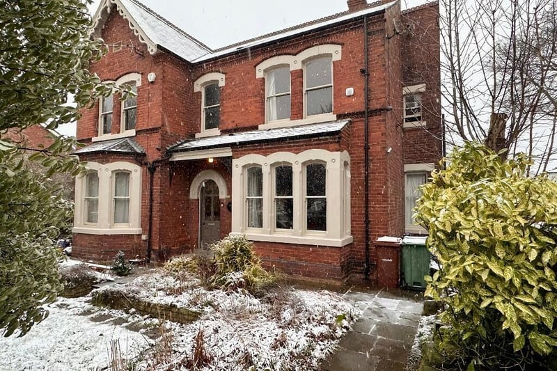 A front view of the sizeable period home for sale in Knottingley.