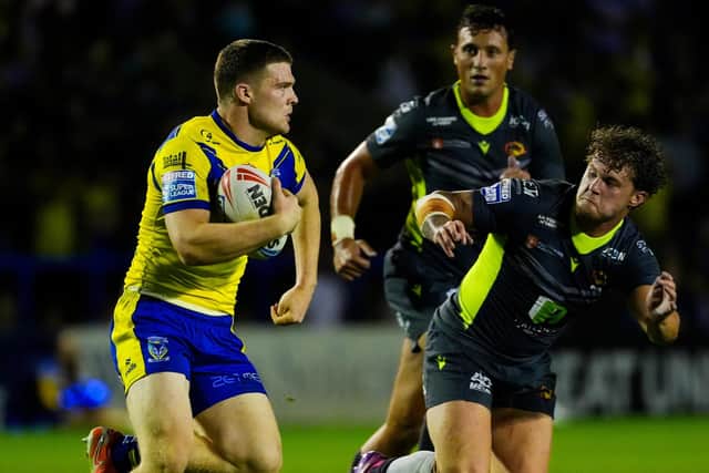 Jake Thewlis in action for Warrington Wolves against Catalans last season. Picture by Olly Hassell/SWpix.com