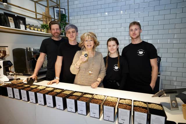 Coun Denise Jeffery at Recent Beans opening in Upper Westgate, Wakefield