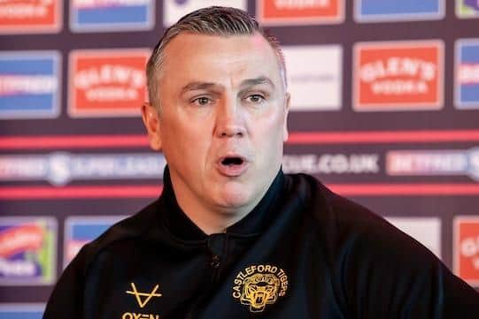 Castleford Tigers head coach Andy Last praised his side's defensive display despite defeat to St Helens. Picture: Allan McKenzie/SWpix.com