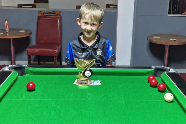 Lucas Earnshaw, who at just eight years old, showed he is a star in the making by winning the Murphys Goole Junior KO tournament.