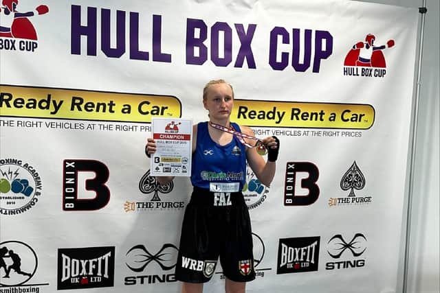 Farrah Cunniff added the Hull Box Cup title to her achievements.