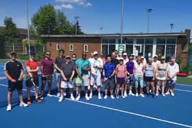 Players took part in an 'American Doubles Tennis Tournament' at Sandal Tennis Club.