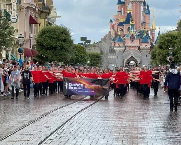 Talented performing arts students from Pontefract took part in the Dance the Dream Parade at Disneyland Paris.
