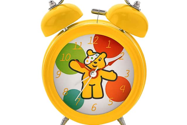 The F.Hinds/Children in Need alarm clock.