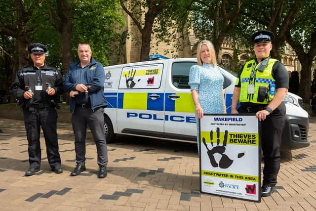 PCSOs in the Wakefield District are the UK’s first to be allowed to use a forensic spray, which tags offenders or items with a unique code.