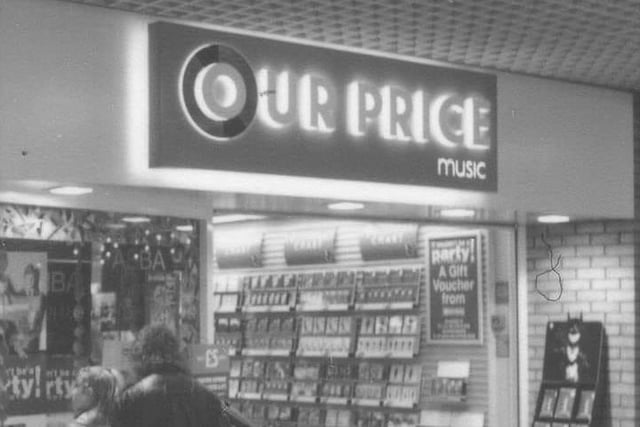 Music shop Our Price in The Ridings in 1991.