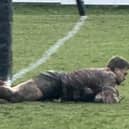 Try time for Sandal against Penrith. Picture: Justin English