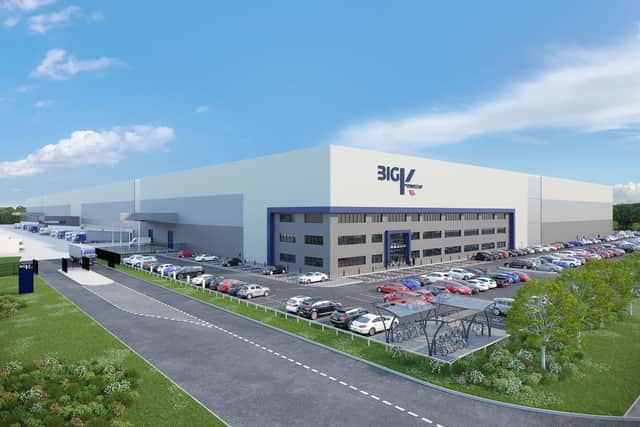 An artist's impression of the Konect 62 warehouse on the former Kellingley Colliery near Knottingley will look like.