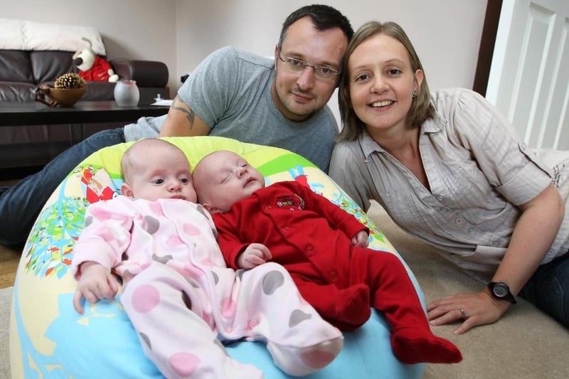 John and Nicola Saville from Methley were raising cash for the hospital which helped their premature twins Max and Phoebe, by doing a bike ride to Scarborough.