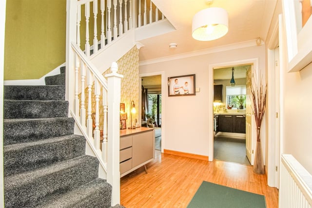 The bright and welcoming hallway in the property.