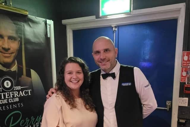 The club regularly holds "Exhibition Nights",  where they have welcomed Snooker Legends and world champions such as Dennis Taylor, Ken Doherty and Shaun Murphy, as well as chances to meet other legends of the game such as Joe Perry (Pictured with Erica Lea)