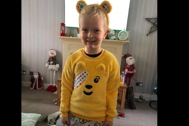 Julie Redfearn shared Noah, aged 5, rocking it as Pudsey!