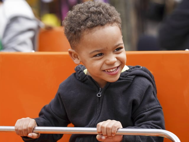 Children got to enjoy some fairground rides.