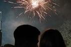 The Pledwick Well Inn celebrated the night with a fireworks display.