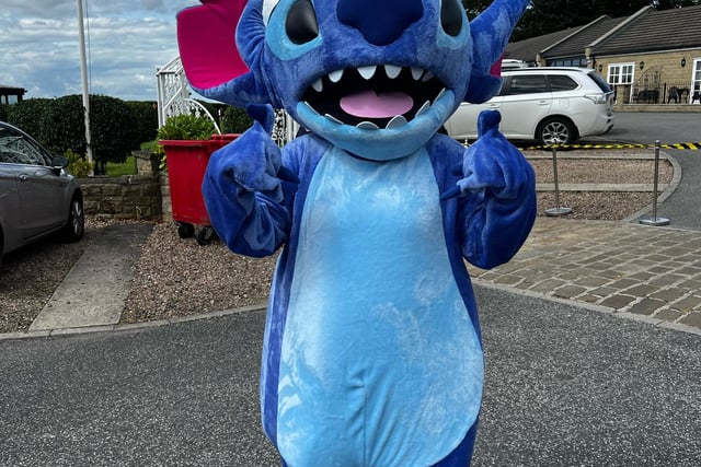 Stitch from Lilo and Stitch came all the way from Hawaii to make a special visit.
