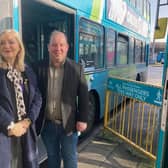 West Yorkshire Mayor Tracy Brabin and Matthew Morley, Wakefield Council's cabinet member for planning and highways, launched the boost to bus services at the city's bus station.