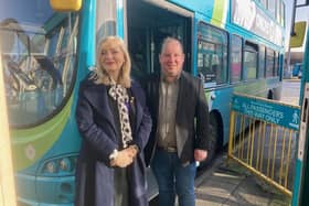 West Yorkshire Mayor Tracy Brabin and Matthew Morley, Wakefield Council's cabinet member for planning and highways, launched the boost to bus services at the city's bus station.