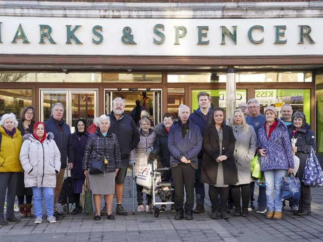 Local councillors, business owners and residents hoped they could persuade Marks & Spencer to reverse their decision to close the Castleford store. Picture Scott Merrylees