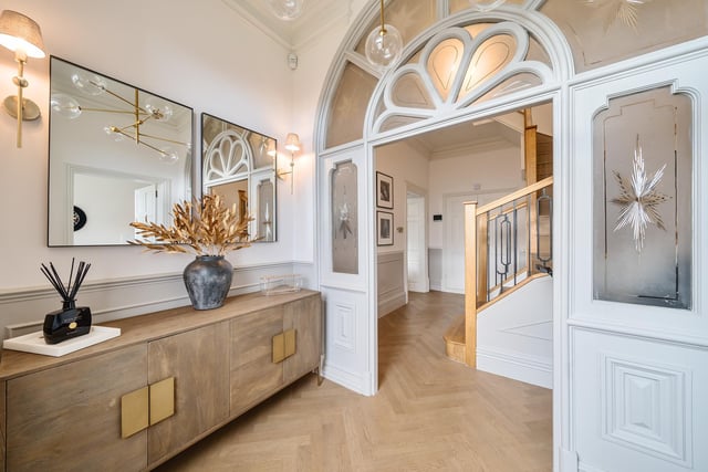 A stylish entrance to the pristine interior of the property.