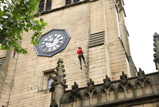 Brave locals abseiled down Wakefield Cathedral to raise funds for numerous charities.