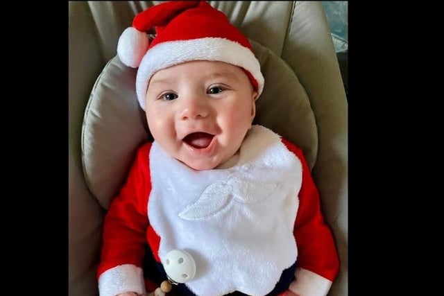 Albie's first Christmas, shared by Debra Whittles.