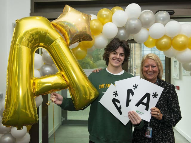 George Mullan with Sam Wright, chief executive and principal at the Heart of Yorkshire Education Group