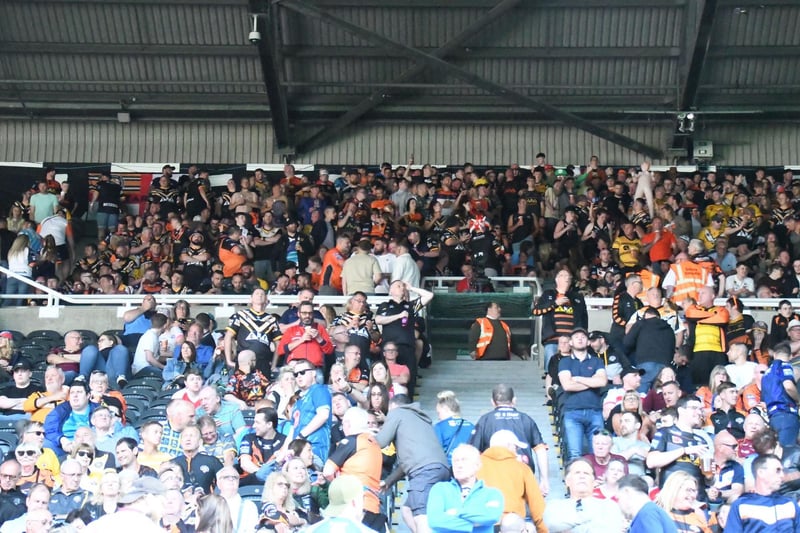 Castleford Tigers fans travelled in good numbers to Newcastle with more than 2,000 in attendance.