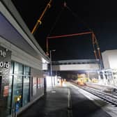 The new footbridge, which is fitted with lifts to make it fully accessible, will link the recently improved station building and facilities to the station’s reconstructed second platform, which has been out of use for more than 20 years.