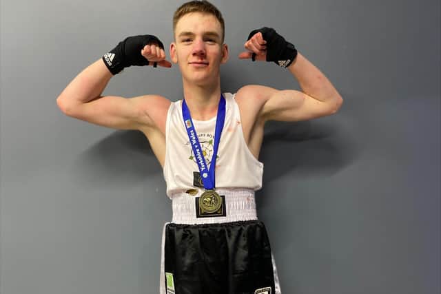 White Rose Boxing Club's Ben England made a winning debut representing Yorkshire.