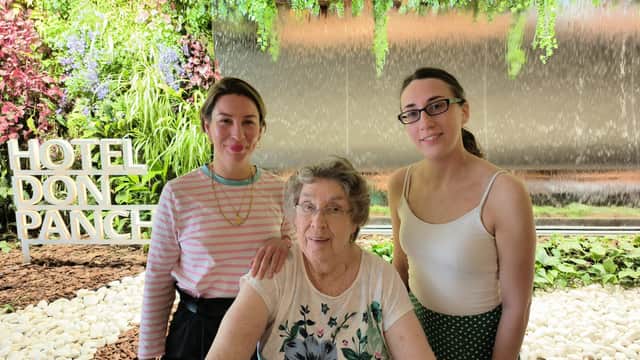 Karen's mum with her two daughters