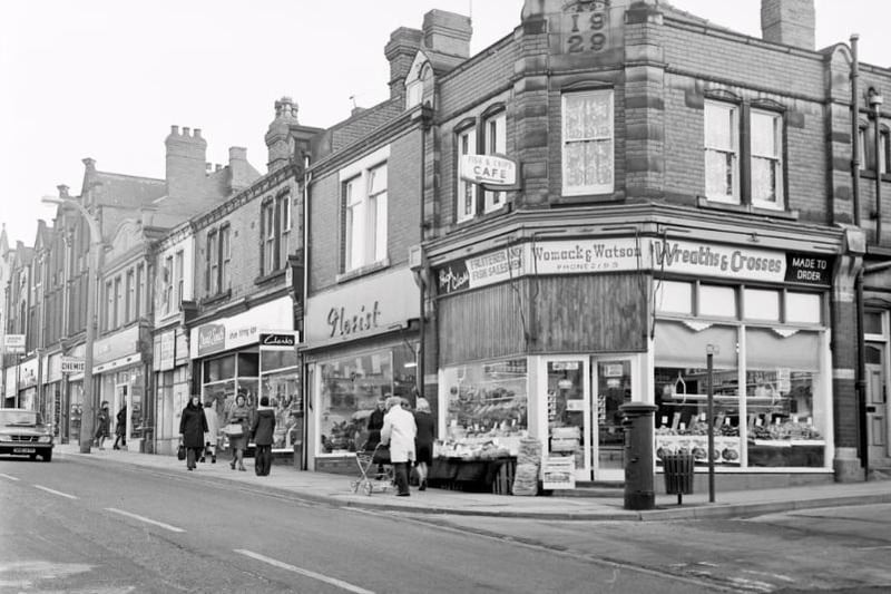 Normanton shops and street scene taken c1980.