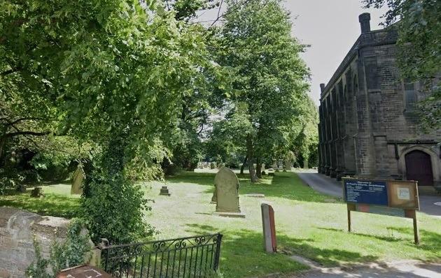 A poltergeist has been blamed after a heavy granite cross was broken. One piece, that apparently weighed 76kg, had been lifted and another slab broken in two.