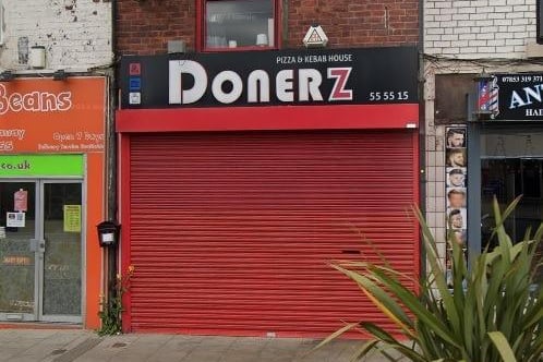 Donerz at 28 Albion Street, Castleford; rated 3 on January 24.