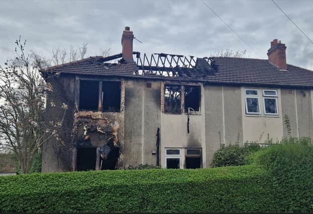 Kelly Bottomley's four-bedroom council semi went up in flames after the vehicle set on fire while it was on charge. (SWNS)